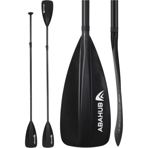 Abahub SUP Paddle  3 Piece Adjustable Paddles  Lightweight Standup Paddle Oars for Paddleboard Adjustable Aluminum Alloy Shaft 68quot  84quot BlackBlueGreenOrangeRedYellow Plastic Nylon Blade4 pcsblack