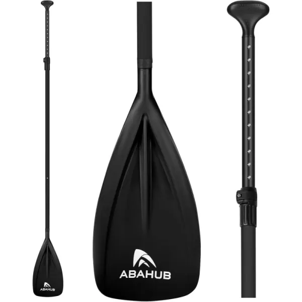 Abahub SUP Paddles  3 Piece Adjustable Stand up Paddle  Lightweight Oar for Paddleboard Aluminum Alloy PU Coated Shaft 68quot  84quot BlackBlueGreenOrangeRedYellow Plastic Nylon BladeBlack