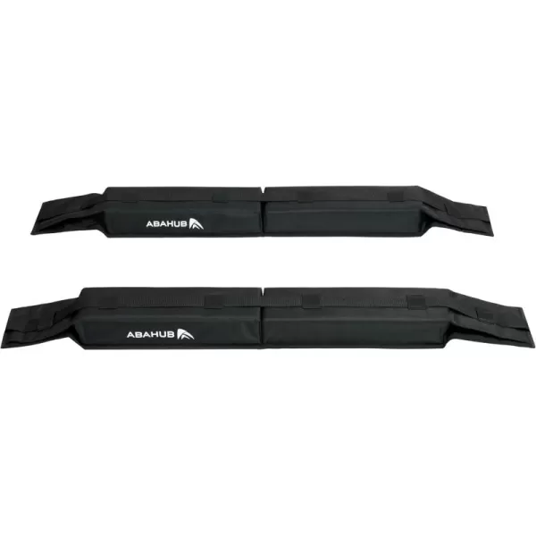 Abahub Soft Roof Rack Pads with 2 Tie Down Straps for Surfboard SUP Kayak Canoe Heavy Duty Universal Car Roof Racks System for Padle Boards Include 2 Tie Down Ropes 2 Hood Loops and Storage BagSoft Roof Rack Pad with Accessories black