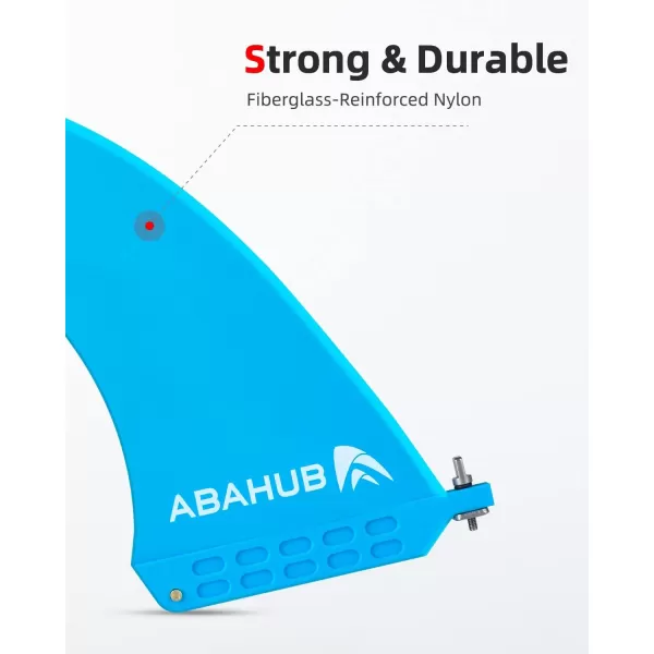 imageAbahub 8 SUP Single Center Fin with 1 No Tool Fin Screw Fiberglass Reinforeced 8 inch SUP Replacement Fins for Surfboard Standup Paddle Board Longboard BlackBlueWhiteblue