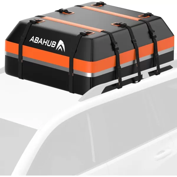 imageAbahub Car Roof Bag 800D Waterproof Car Rooftop Cargo Carrier Bag 15Cubic for Cars withWithout Racks Includes AntiSlip Mat 6 Door Hooks 8 Reinforced Straps Storage Bag Blue21 cubic orange
