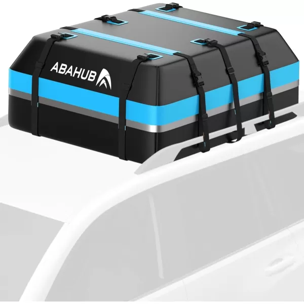 imageAbahub Car Roof Bag 800D Waterproof Car Rooftop Cargo Carrier Bag 15Cubic for Cars withWithout Racks Includes AntiSlip Mat 6 Door Hooks 8 Reinforced Straps Storage Bag Blue15 cubic blue