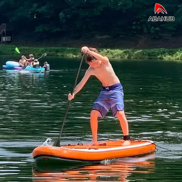 imageAbahub Kids SUP Paddle  3 Piece Adjustable Stand Up Paddle Board Paddles 55quot  70quotDurable Lightweight ampamp Floating Paddleboard OarTealGrayGray