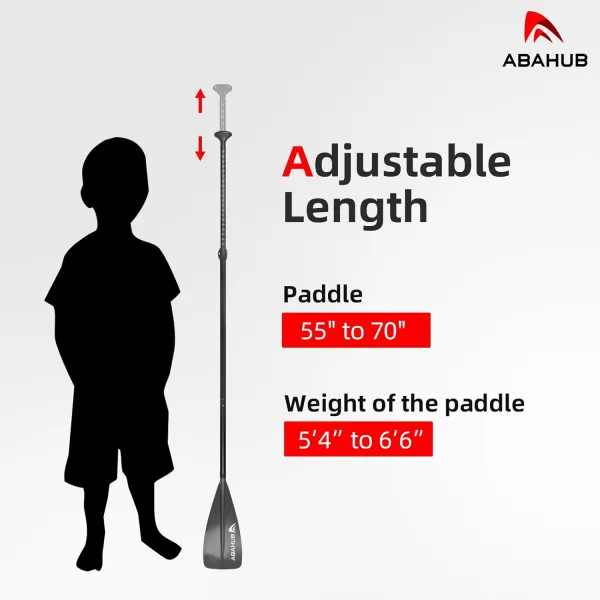 imageAbahub Kids SUP Paddle  3 Piece Adjustable Stand Up Paddle Board Paddles 55quot  70quotDurable Lightweight ampamp Floating Paddleboard OarTealGrayGray