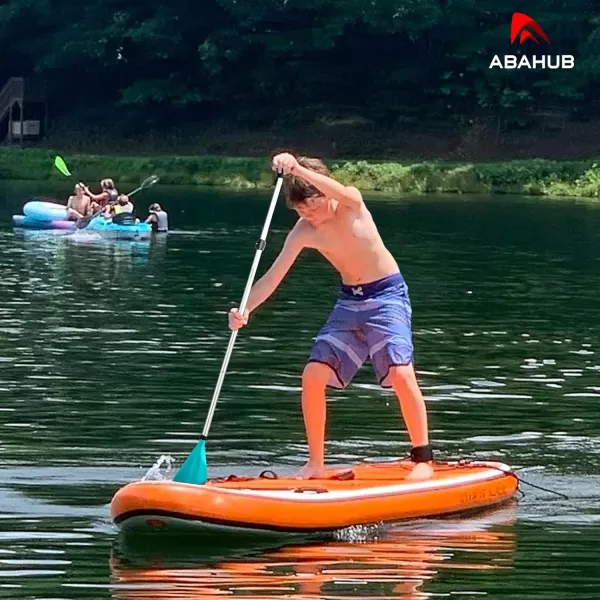 imageAbahub Kids SUP Paddle  3 Piece Adjustable Stand Up Paddle Board Paddles 55quot  70quotDurable Lightweight ampamp Floating Paddleboard OarTealGrayTeal