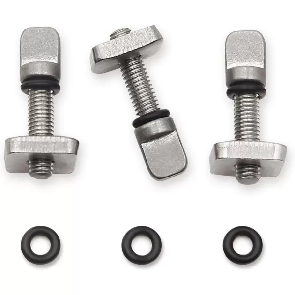 imageAbahub SUP Paddle Board Fin Screws 3 or 6 Pack  316 Stainless Steel Replacement Fins Box Screw and Plate with Extra O Rings for SUP Inflatable Stand Up Paddleboard Surfboard Longboard3 Pack