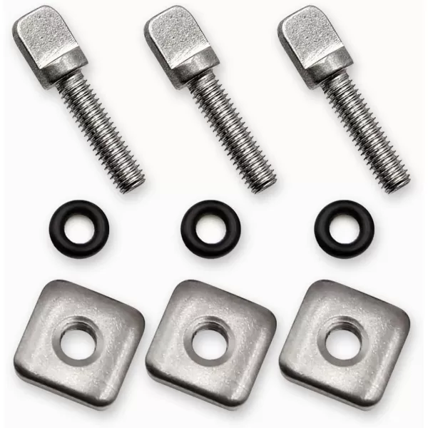 imageAbahub SUP Paddle Board Fin Screws 3 or 6 Pack  316 Stainless Steel Replacement Fins Box Screw and Plate with Extra O Rings for SUP Inflatable Stand Up Paddleboard Surfboard Longboard3 Pack