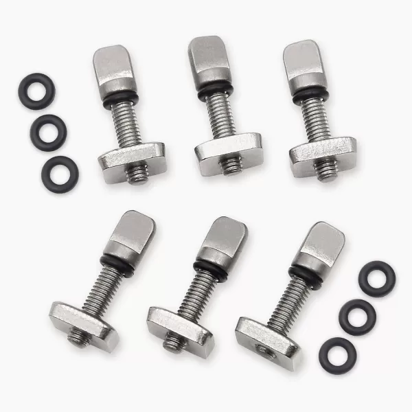 imageAbahub SUP Paddle Board Fin Screws 3 or 6 Pack  316 Stainless Steel Replacement Fins Box Screw and Plate with Extra O Rings for SUP Inflatable Stand Up Paddleboard Surfboard Longboard6 Pack