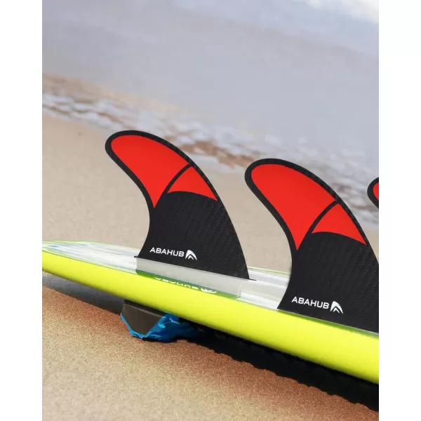 imageAbahub Surfboard Thruster Fins Set Compatible with Future Style Fin Box Fiberglass Reinforced High Performance 3 Fins for Surf Boards Surfing Longboard Shortboard BlackBlueWhiteCarbon Fiber