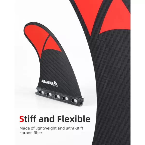 imageAbahub Surfboard Thruster Fins Set Compatible with Future Style Fin Box Fiberglass Reinforced High Performance 3 Fins for Surf Boards Surfing Longboard Shortboard BlackBlueWhiteCarbon Fiber