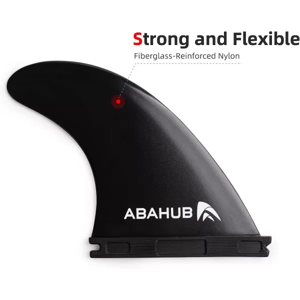 imageAbahub Surfboard Thruster Fins Set Compatible with Future Style Fin Box Fiberglass Reinforced High Performance 3 Fins for Surf Boards Surfing Longboard Shortboard BlackBlueWhiteblack