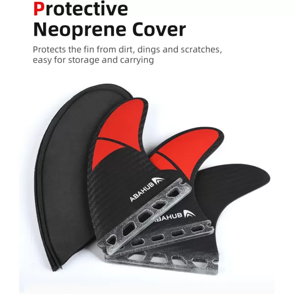 imageAbahub Surfboard Thruster Fins Set Compatible with Future Style Fin Box Fiberglass Reinforced High Performance 3 Fins for Surf Boards Surfing Longboard Shortboard BlackBlueWhiteCarbon Fiber