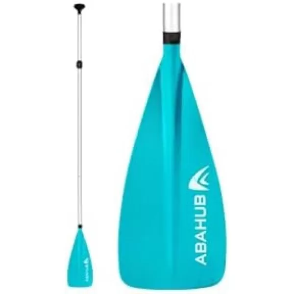 imageAbahub Kids SUP Paddle  3 Piece Adjustable Stand Up Paddle Board Paddles 55quot  70quotDurable Lightweight ampamp Floating Paddleboard OarTealGrayTeal
