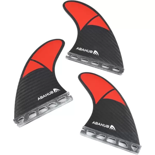 imageAbahub Surfboard Thruster Fins Set Compatible with Future Style Fin Box Fiberglass Reinforced High Performance 3 Fins for Surf Boards Surfing Longboard Shortboard BlackBlueWhiteCarbon Fiber