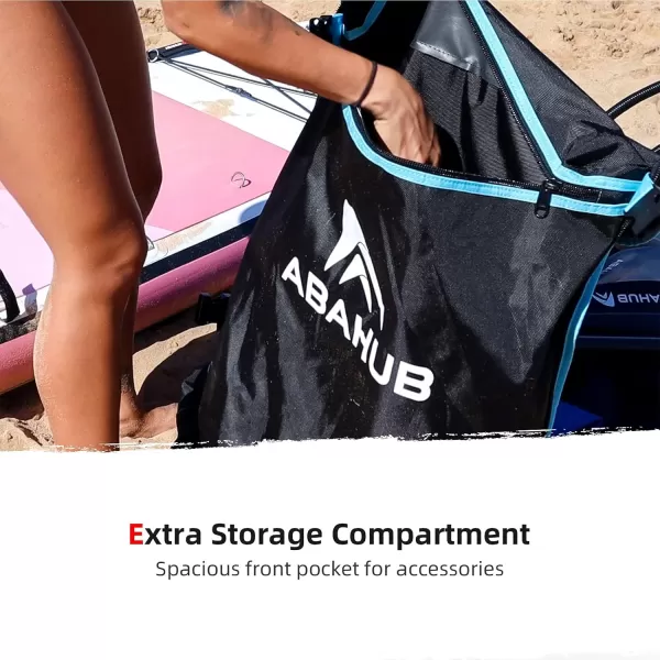 imageAbahub Premium iSUP Bag Travel Carrying Backpack for Inflatable Stand Up Paddleboards Paddle Board Accessories Fits up to 12 ISUPisup bag black