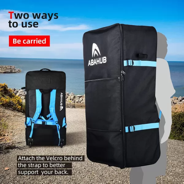 imageAbahub Premium iSUP Bag Travel Carrying Backpack for Inflatable Stand Up Paddleboards Paddle Board Accessories Fits up to 12 ISUPisup bag with wheels