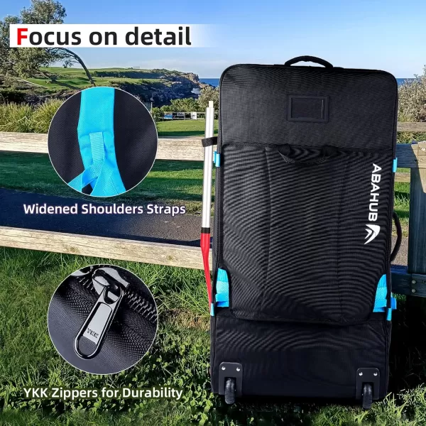 imageAbahub Premium iSUP Bag Travel Carrying Backpack for Inflatable Stand Up Paddleboards Paddle Board Accessories Fits up to 12 ISUPisup bag with wheels