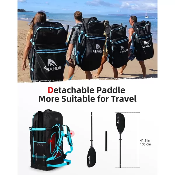 imageAbahub Adjustable Kayak Paddle 210230 cm8290 Inches Floating Kayaking Oars Boating Oars Canoeing Oars Black