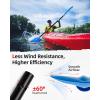 imageAbahub Adjustable Kayak Paddle 210230 cm8290 Inches Floating Kayaking Oars Boating Oars Canoeing Oars Blue