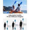 imageAbahub Adjustable Kayak Paddle 210230 cm8290 Inches Floating Kayaking Oars Boating Oars Canoeing Oars Blue