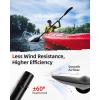 imageAbahub Adjustable Kayak Paddle 210230 cm 230250 cm Floating Kayaking Oars Boating Oars Canoeing Oars BlackBlack