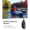 imageAbahub Adjustable Kayak Paddle 210230 cm 230250 cm Floating Kayaking Oars Boating Oars Canoeing Oars BlackBlack with White Wave Print