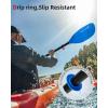imageAbahub Adjustable Kayak Paddle 210230 cm 230250 cm Floating Kayaking Oars Boating Oars Canoeing Oars BlackBlue with White Wave Print