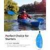 imageAbahub Adjustable Kayak Paddle 210230 cm 230250 cm Floating Kayaking Oars Boating Oars Canoeing Oars BlackBlue with White Wave Print