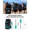 imageAbahub Adjustable Kayak Paddle 210230 cm 230250 cm Floating Kayaking Oars Boating Oars Canoeing Oars BlackMint Green
