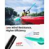 imageAbahub Adjustable Kayak Paddle 210230 cm 230250 cm Floating Kayaking Oars Boating Oars Canoeing Oars BlackMint Green