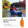 imageAbahub Adjustable Kayak Paddle 210230 cm 230250 cm Floating Kayaking Oars Boating Oars Canoeing Oars BlackOrange