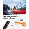 imageAbahub Adjustable Kayak Paddle 210230 cm 230250 cm Floating Kayaking Oars Boating Oars Canoeing Oars BlackOrange