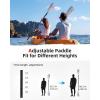 imageAbahub Adjustable Kayak Paddle 210230 cm 230250 cm Floating Kayaking Oars Boating Oars Canoeing Oars BlackWhite with Black Wave Print