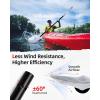 imageAbahub Adjustable Kayak Paddle 210230 cm 230250 cm Floating Kayaking Oars Boating Oars Canoeing Oars BlackWhite with Black Wave Print