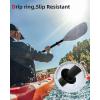 imageAbahub Adjustable Kayak Paddle 210230 cm 230250 cm Floating Kayaking Oars Boating Oars Canoeing Oars BlackWhite with Black Wave Print
