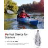 imageAbahub Adjustable Kayak Paddle 210230 cm 230250 cm Floating Kayaking Oars Boating Oars Canoeing Oars BlackWhite with Black Wave Print
