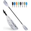 imageAbahub Adjustable Kayak Paddle 210230 cm 230250 cm Floating Kayaking Oars Boating Oars Canoeing Oars BlackWhite with Black Wave Print