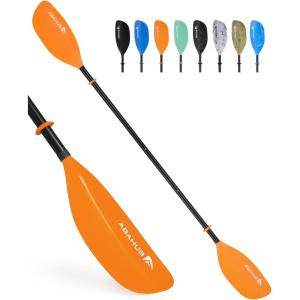 imageAbahub Adjustable Kayak Paddle 210230 cm 230250 cm Floating Kayaking Oars Boating Oars Canoeing Oars BlackOrange