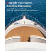 imageAbahub EVA Foam Boat Decking 48x168 SelfAdhesive Faux Teak Marine Flooring Sheet Traction Pad for Boats Surfboard Camel Brown with Black Seam Lines