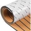 imageAbahub EVA Foam Boat Decking 48x168 SelfAdhesive Faux Teak Marine Flooring Sheet Traction Pad for Boats Surfboard Camel Brown with Black Seam Lines