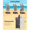 imageAbahub Surf Poncho Changing Robe with Hood Thick Quick Dry Microfiber Wetsuit Changing Towel for Surfing Beach Swim Outdoor Sports Men Women Absorbent Wearable Towel Cover UpGreyGrey
