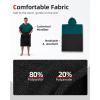 imageAbahub Surf Poncho Changing Robe with Hood Thick Quick Dry Microfiber Wetsuit Changing Towel for Surfing Beach Swim Outdoor Sports Men Women Absorbent Wearable Towel Cover UpGreySea BlueBlack