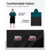 imageAbahub Surf Poncho Changing Robe with Hood Thick Quick Dry Microfiber Wetsuit Changing Towel for Surfing Beach Swim Outdoor Sports Men Women Absorbent Wearable Towel Cover UpGreySea BlueBlack