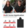 imageAbahub Surf Poncho Changing Robe with Hood Thick Quick Dry Microfiber Wetsuit Changing Towel for Surfing Beach Swim Outdoor Sports Men Women Absorbent Wearable Towel Cover UpGreyBlack