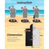imageAbahub Surf Poncho Changing Robe with Hood Thick Quick Dry Microfiber Wetsuit Changing Towel for Surfing Beach Swim Outdoor Sports Men Women Absorbent Wearable Towel Cover UpGreyBlack
