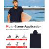 imageAbahub Surf Poncho Changing Robe with Hood Thick Quick Dry Microfiber Wetsuit Changing Towel for Surfing Beach Swim Outdoor Sports Men Women Absorbent Wearable Towel Cover UpGreyNavy Blue
