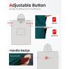 imageAbahub Surf Poncho Changing Robe with Hood Thick Quick Dry Microfiber Wetsuit Changing Towel for Surfing Beach Swim Outdoor Sports Men Women Absorbent Wearable Towel Cover UpGreySea Blue