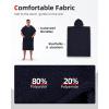 imageAbahub Surf Poncho Changing Robe with Hood Thick Quick Dry Microfiber Wetsuit Changing Towel for Surfing Beach Swim Outdoor Sports Men Women Absorbent Wearable Towel Cover UpGreyNavy Blue