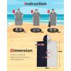 imageAbahub Surf Poncho Changing Robe with Hood Thick Quick Dry Microfiber Wetsuit Changing Towel for Surfing Beach Swim Outdoor Sports Men Women Absorbent Wearable Towel Cover UpGreyNavy Blue