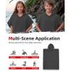 imageAbahub Surf Poncho Changing Robe with Hood Thick Quick Dry Microfiber Wetsuit Changing Towel for Surfing Beach Swim Outdoor Sports Men Women Absorbent Wearable Towel Cover UpGreyGrey